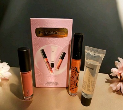 MAC CHEERS TO YOU ROSE LipGlass Kit 3 PC Set ROSE Lip Gloss Set