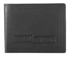 Harley-Davidson Men's Drag Race Bi-Fold Leather Wallet w/ RFID HDMWA11675
