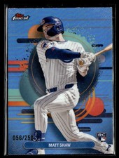 2025 Topps Finest Sky Blue Matt Shaw Rookie /250 Cubs #162