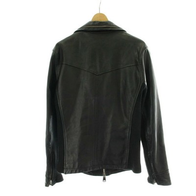 Buffalo Bobs Goat Leather Rider Jacket Black Long Sleeve Vintage