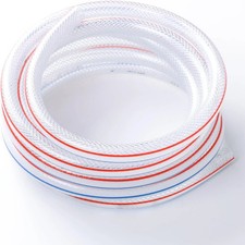 1-1/4 ID PVC Braided Clear Flexible Vinyl Tubing, 1-1/4" ID X 1-5/8" OD Heavy D