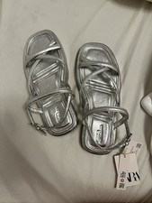 Brand New Strappy silver sandals