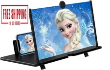 Cell Phone Screen Magnifier 3D HD 18 Inch Foldable Visual Enhancer for Smartp...