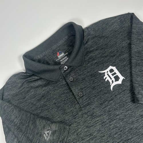 Detroit Tigers Herren Gr. 2XL Majestic Coolbase MLB Polo meliert grau NEU
