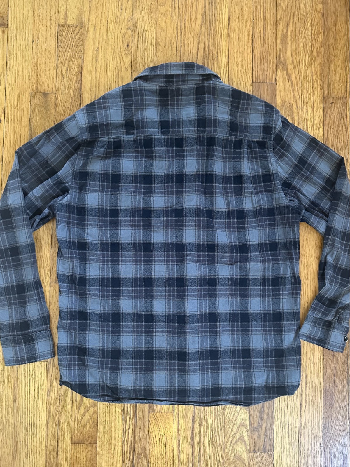 Weatherproof Vintage Outdoor Fleece 100% Cotton Plaid Flannel Shirt LG thumbnail 5