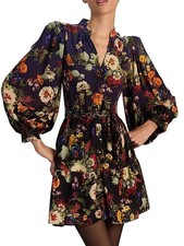 NEW, Alice + Olivia Antonette Mini Shirt Dress in Multicolor Sz 10 #MD1636