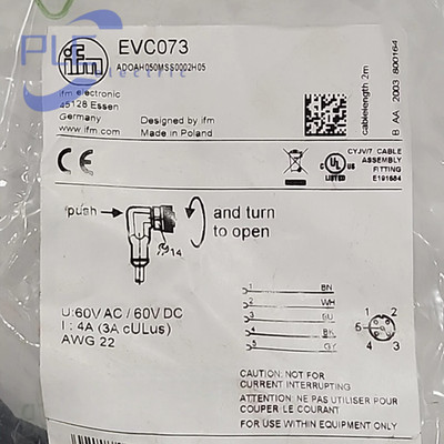 IFM EVC073  2M 60V 4A cable brand new free shipping