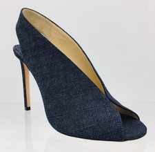 Jimmy Choo Shar 100 Indigo Denim Women s Heel Pumps Size EU 36.5 US 6.5 M