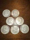 Lot Of 7 1964 Kennedy Half Dollars 90% Silver 3.50 Face Value