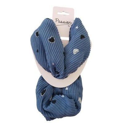 Passion Herz Print Magnet Schal Navy