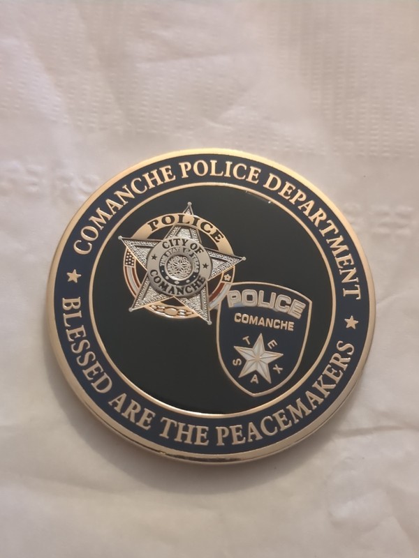 CHALLENGE COIN COMANCHE TEXAS TEXAS POLICE CHIEFS ASSOCATION