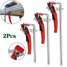 2x Steel Quick Ratchet Track Saw Guide Rail Clamp for MFT Table Woodwork 3 Size