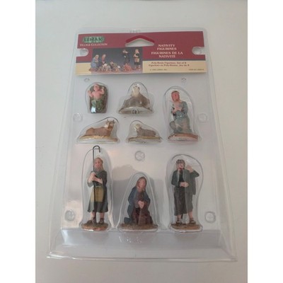 Lemax Village Collection Nativity Figurines Set of 8 Poly-Resin VTG 1999 92351A