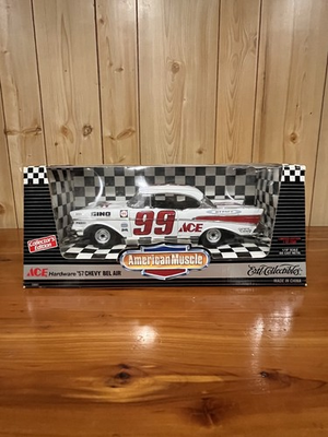 #ad 1957 Bel Air Ace Hardware Racing Chevrolet Ertl American Muscle Scale 1 18 $23.99