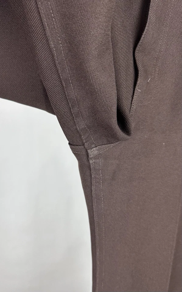 Vintage Levis Polyester Pants Mens 35 35x28 ACTUAL 80s 90s Western Bootcut Brown - Image 4 of 4