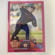 2023 Topps Chrome Magenta Refractors #197 Hunter Brown /399 - BB