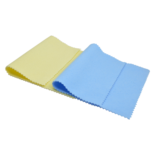 Plimex Blue Yellow Polishing Cleaning Cloths Cleaner Gold Silver Jewellery Watch - Picture 3 of 6