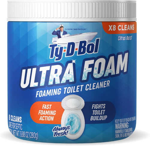 Foam Toilet Bowl Cleaner, Citrus Scent, 8 Cleans