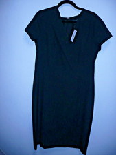 NWT Ann Taylor Womens Dress 14 Black Shorts Sleeve Knee Length Career Office