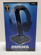 Bugha LED Gaming Headset Stand w/ 4 USB Ports Phone Charging Stand RGB Glowin
