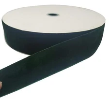 10 Yards Velvet Ribbon Spool Dark Green 2"