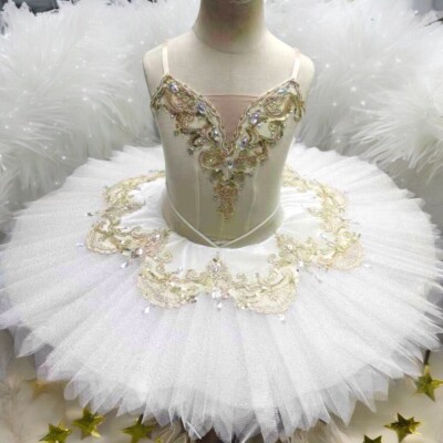 Ballett Tutu Stretch Pfannkuchen Variation Kostüm Tanzkleidung Profi Ballerina