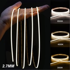 12V LED Strip COB Light 2.7mm Cuttable Tape Light Flexible Bandlight 480LED