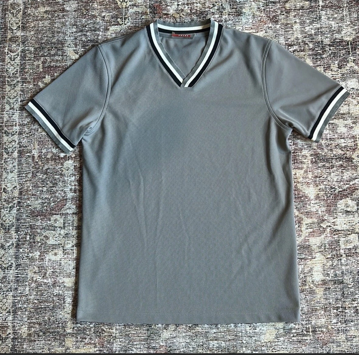 Prada Sport T Shirt Short Sleeve Gray