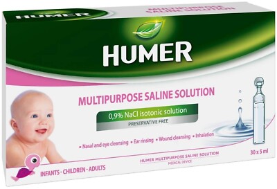 HUMER 0,9% Mehrzweck Kochsalzlösung Isotonische Lösung 30x5ml Ampullen Nase, Augenklar