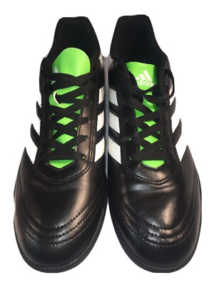 New ADIDAS Black NEON Green INDOOR Soccer CLEATS Shoes MENS 12 SGC