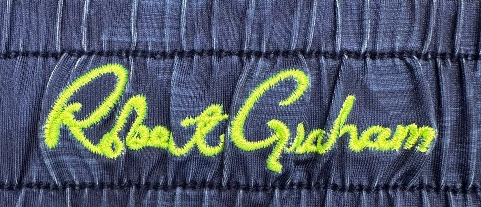 Pantalones Cortos Robert Graham Para Hombre Medianos Casa Club Azul Geométrico Golf Calce Clásico NUEVO Foto 3 de 4