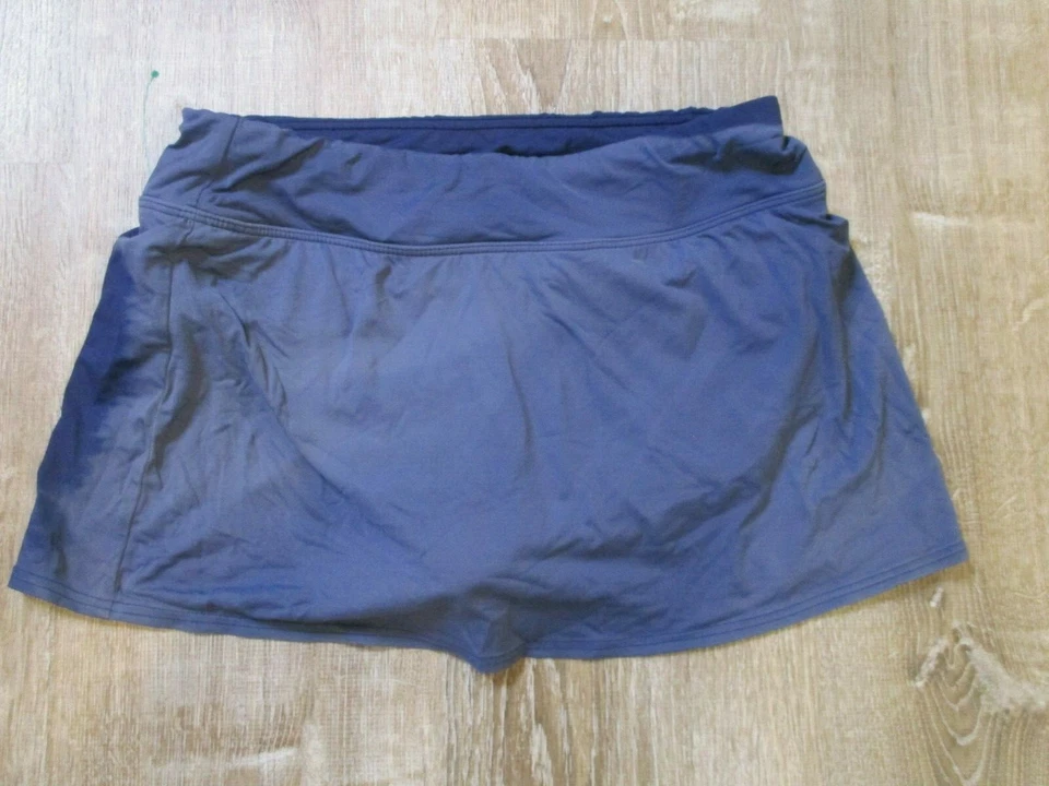Lands' End Tie Dye Blue Navy Swim Suit Skirt Skort bikini bottom CUTE Size 8 - Image 3 of 4