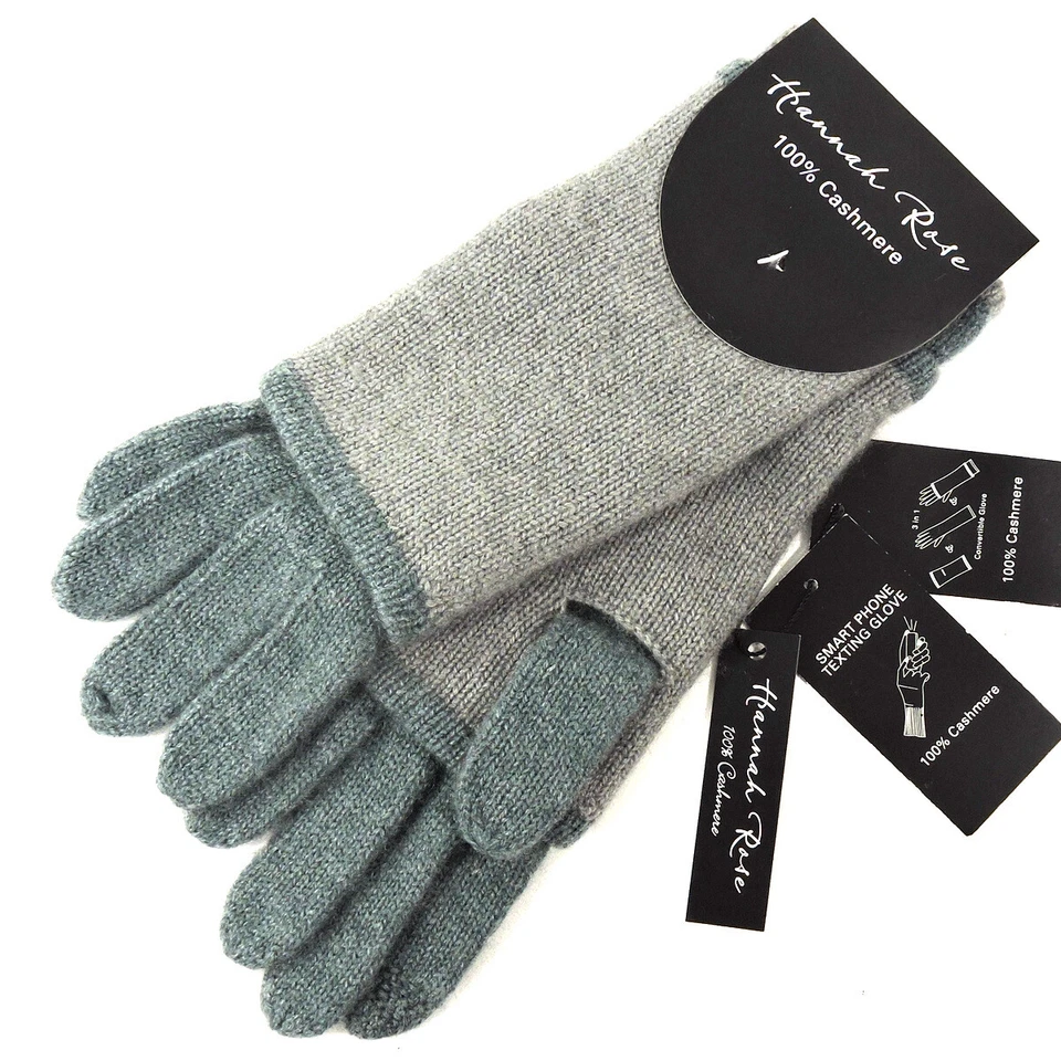 HANNAH ROSE ⚜ CONJUNTO DE GUANTES Y BUFANDA DE CACHEMIR VERDE PARA MUJER Foto 3 de 4