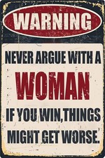 Funny Bar Tin Metal Sign Warning Vintage Man Cave Wall Decor 8x12