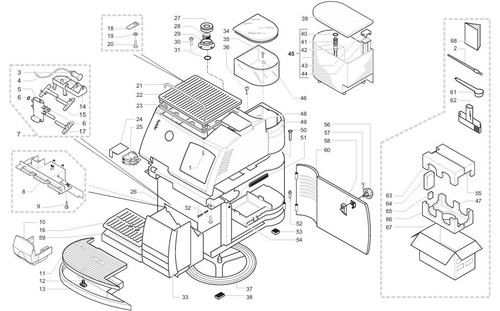 Saeco SUP 012 Magic de Luxe 0301.029.770 POWDER DOSER LID SILVER - Picture 3 of 3