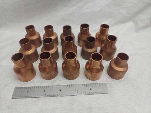 LOT OF 15 NEW OLD STOCK COPPER PLUMBER PLUMBING REDUCER COUPLING 1 INCH by 3/4