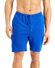  40 Alfani Men's Moisture-Wicking Pajama Shorts Cotton-Polyester Blue size S