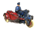 1930s CHAMPION CAST IRON MOTORCYCLE & SIDECAR 6"