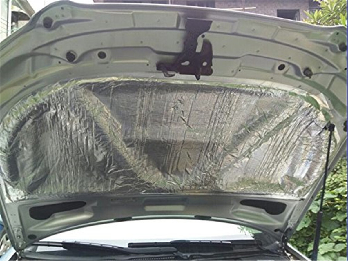 Car Firewall Floor Hood Insulation Foam Sound Deadening Mat PE w/Alumium Shield