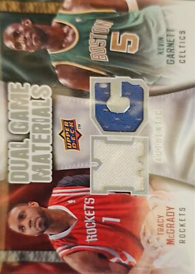 2009 Upper Deck Dual Game Materials#DG-GM Kevin Garnett / Tracy McGrady MEM