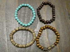 4 Piece Bracelet Pack Boho Bracelets Unisex Designs-Handmade Locally-SEE PICS L4