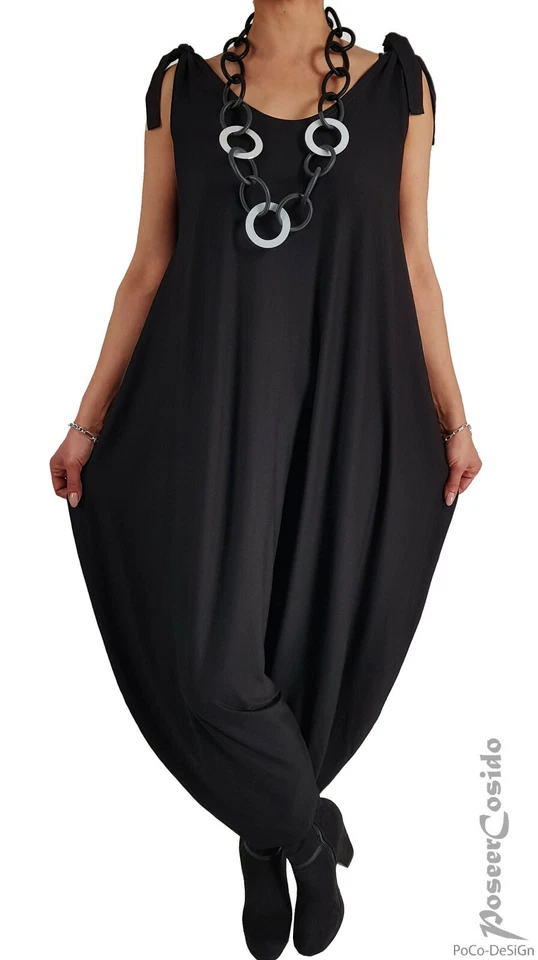 PoCo LAGENLOOK Ballon-Overall Harems-Kleid 44 46 48 50 52 54 56 58 L-XL-XXL-XXXL - Bild 3 von 4