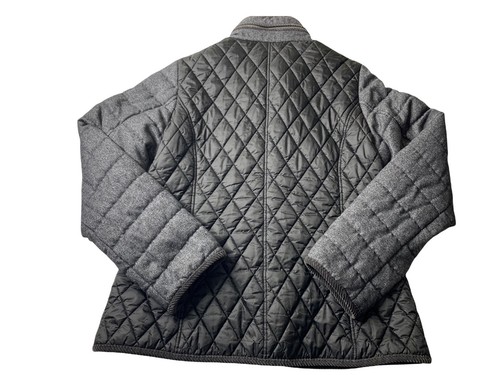 Gallery New York Womens Quilted Packable Hoodie Jacket Size L Coat Black Gray - Picture 6 of 10