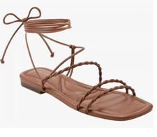 Marc Fisher Women's "Lakita" Beige Flat Wrap Around Sandal Size: 9M