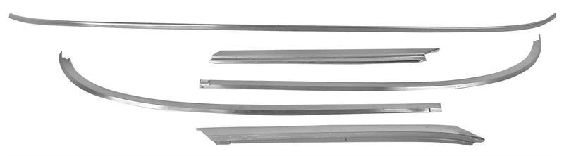 1963-64 Impala, BelAir & Biscayne Windshield Moldings 5-Pieces, 2-Door Hardtop