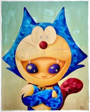 RYOL aka Ryo Laksamana “Doraemon On Felix Silhouette" Print Signed */175 IN HAND