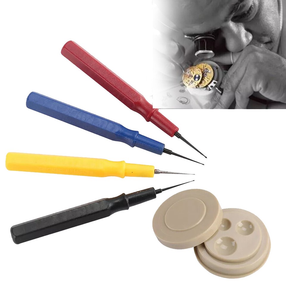 Watch Clock Oiler Pen 4 Pcs Needle With Oil Cup Repair Tool Kit For
