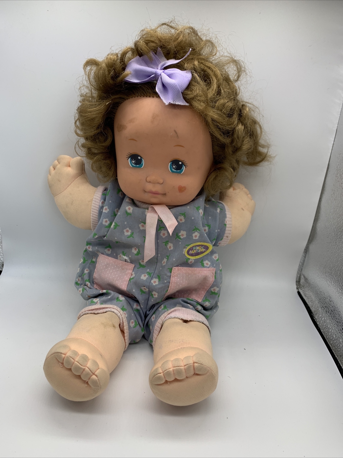 3 VINTAGE MATTEL MAGIC NURSERY Baby Dolls 1989 Original Clothes, Need Cleaning