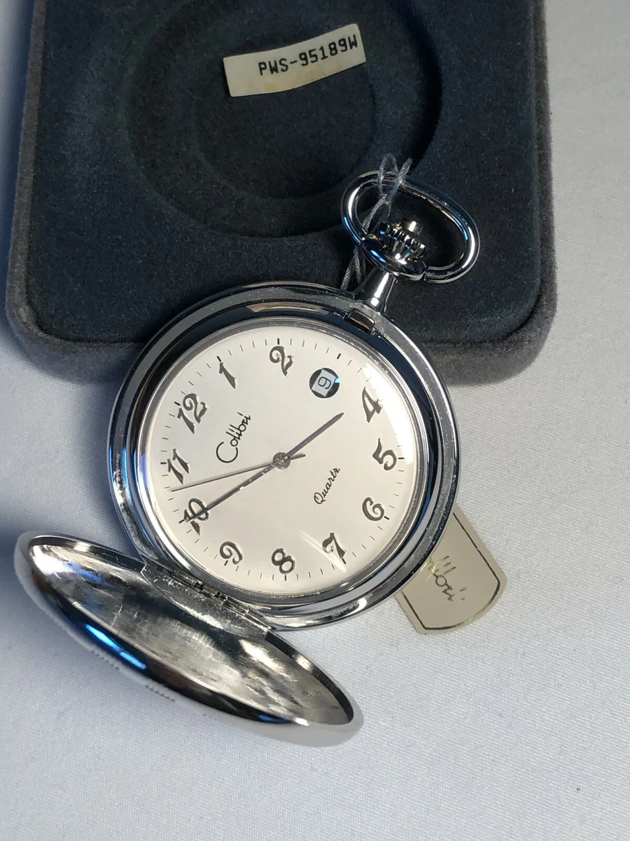 Colibri Quartz Silver Tone Pocket Watch Vintage Brand New