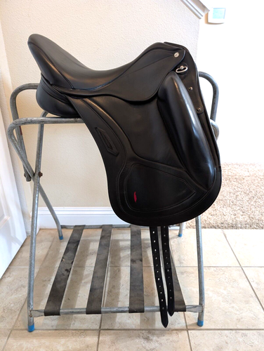 Selle De Dressage Aviar Rook 1.0 - 17,5" - Cuir Marron - Personnalisée UK